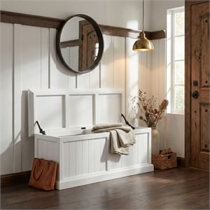 NovaSolo Halifax Storage Chest Wood in Pure White