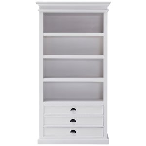 novasolo halifax 4 shelf bookcase in pure white
