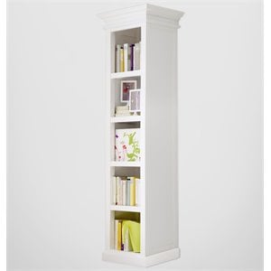 novasolo halifax 5 shelf bookshelf in pure white