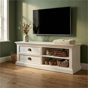 NovaSolo Halifax 47&quot Drawer TV Stand in Pure White