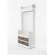 NovaSolo Halifax Hall Tree Wood in Pure White