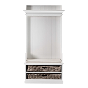 NovaSolo Halifax Hall Tree Wood in Pure White