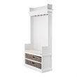 NovaSolo Halifax Hall Tree Wood in Pure White