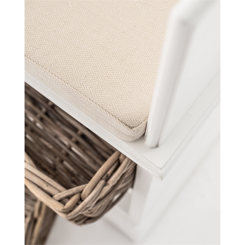 NovaSolo Halifax Hall Tree Wood in Pure White