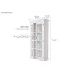 NovaSolo Halifax Curio Cabinet Wood in Pure White
