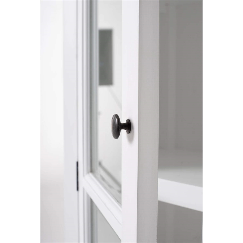 NovaSolo Halifax Curio Cabinet Wood in Pure White