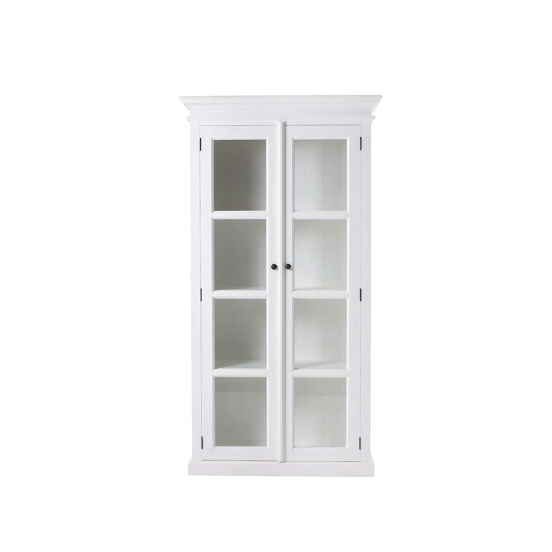 NovaSolo Halifax Curio Cabinet Wood in Pure White