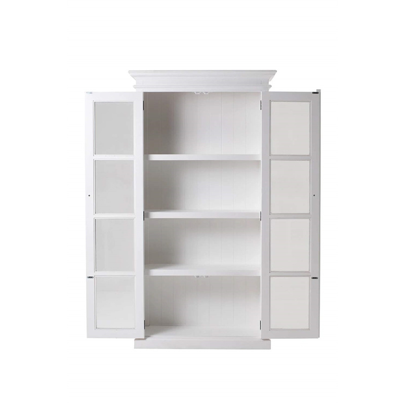 NovaSolo Halifax Curio Cabinet Wood in Pure White