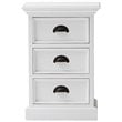 NovaSolo Halifax 3 Drawer Nightstand in Pure White