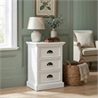 NovaSolo Halifax 3 Drawer Nightstand in Pure White