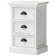 NovaSolo Halifax 3 Drawer Nightstand in Pure White
