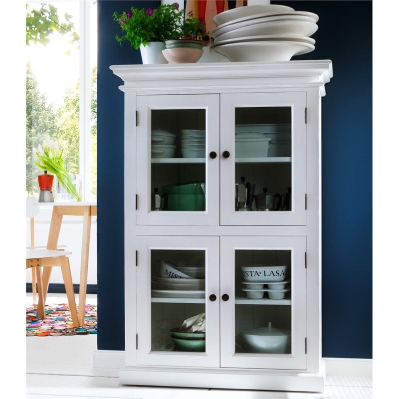 NovaSolo Halifax 2 Tier Pantry in Pure White