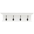 NovaSolo Halifax 4-Hook Coat Rack in Pure White