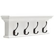NovaSolo Halifax 4-Hook Coat Rack in Pure White