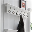 NovaSolo Halifax 6-Hook Coat Rack in Pure White
