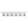 NovaSolo Halifax 6-Hook Coat Rack in Pure White