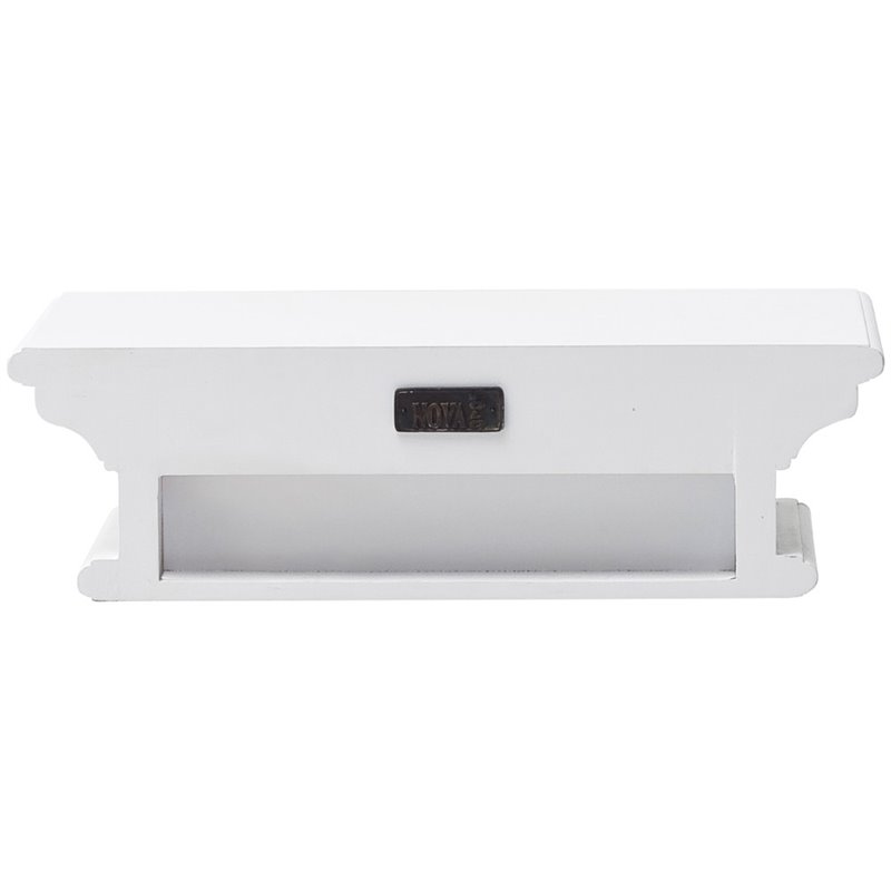 NovaSolo Halifax Short Floating Wall Shelf in Pure White