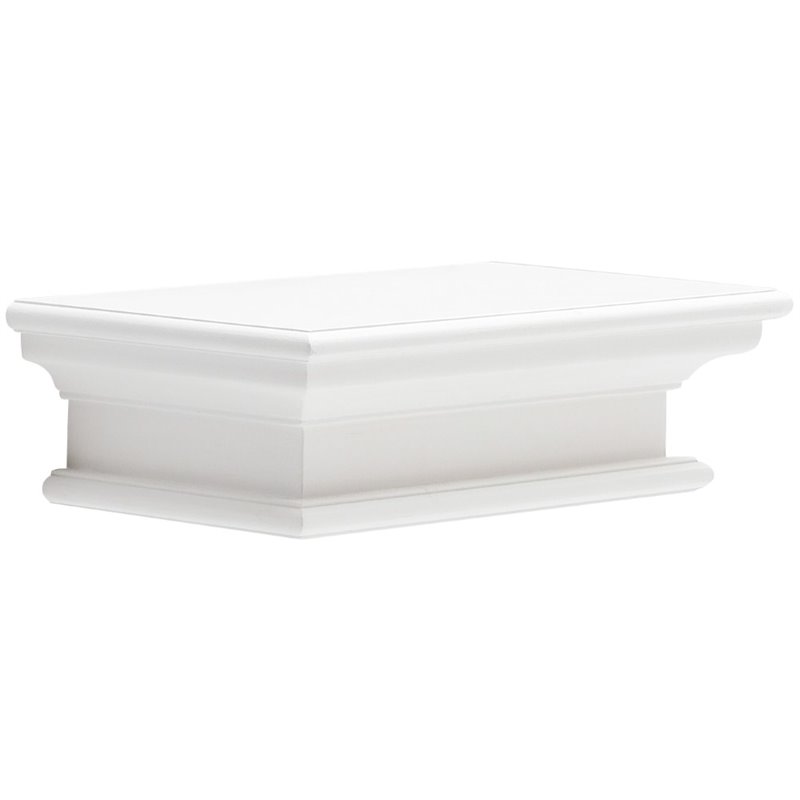 NovaSolo Halifax Short Floating Wall Shelf in Pure White