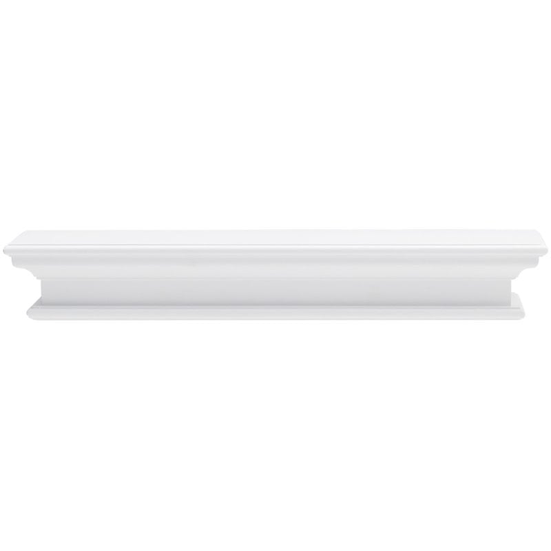 NovaSolo Halifax Long Floating Wall Shelf in Pure White
