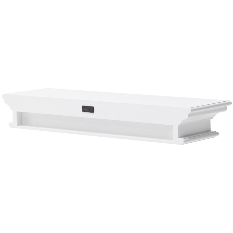 NovaSolo Halifax Long Floating Wall Shelf in Pure White
