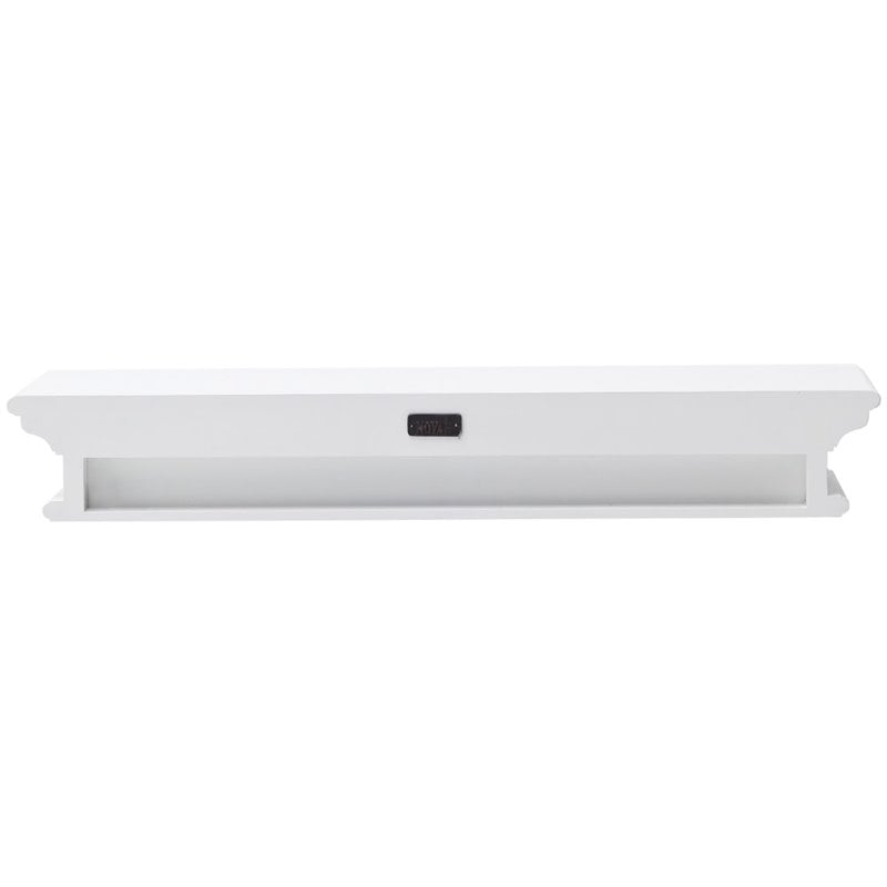 NovaSolo Halifax Long Floating Wall Shelf in Pure White