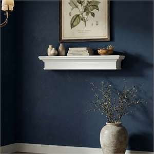 NovaSolo Halifax Long Floating Wall Shelf in Pure White