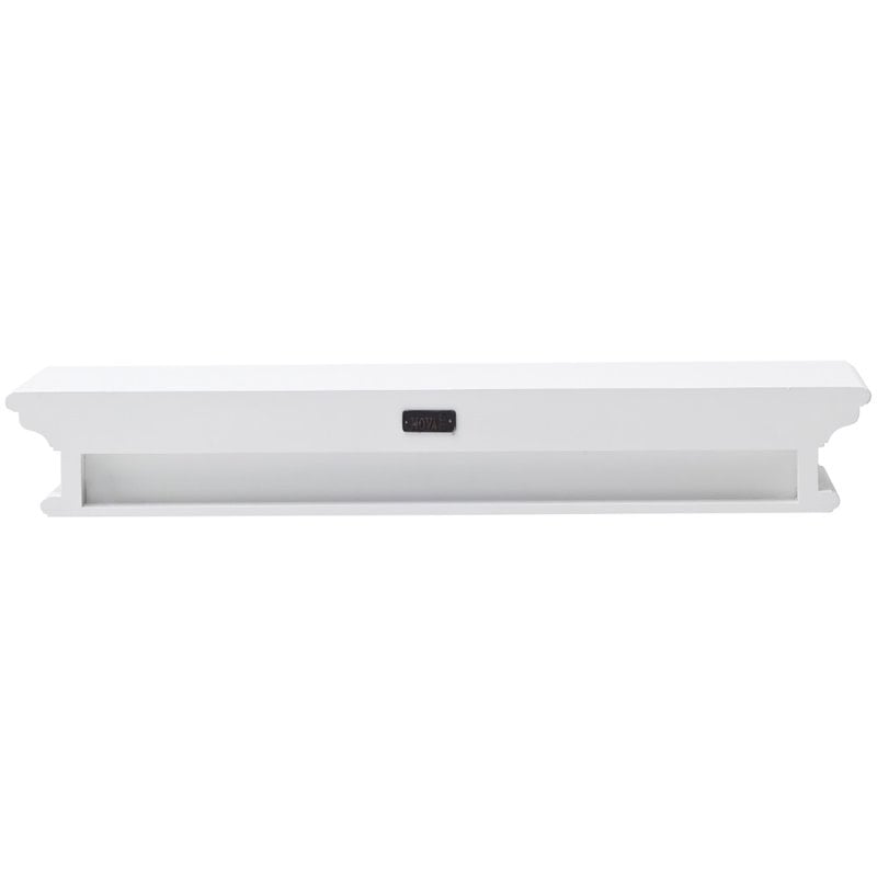 NovaSolo Halifax Extra Long Floating Wall Shelf in Pure White