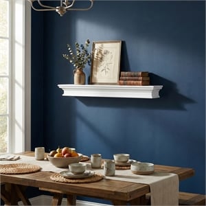 NovaSolo Halifax Extra Long Floating Wall Shelf in Pure White