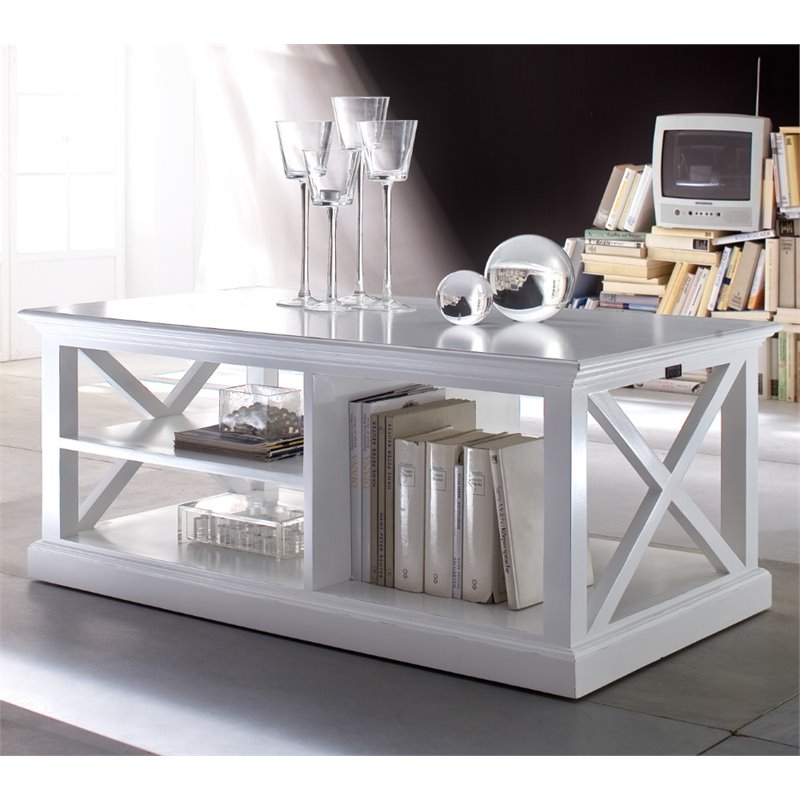 NovaSolo Halifax Coffee Table Wood in Pure White