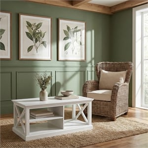 NovaSolo Halifax Coffee Table Wood in Pure White