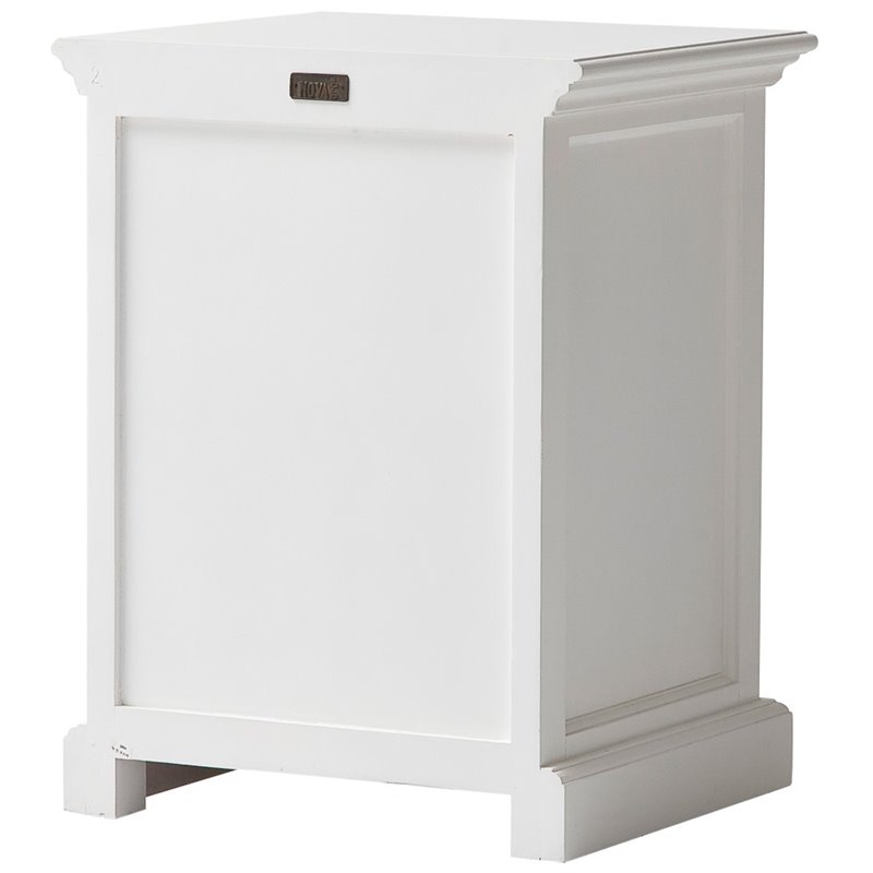 NovaSolo Halifax 1 Drawer Nightstand in Pure White
