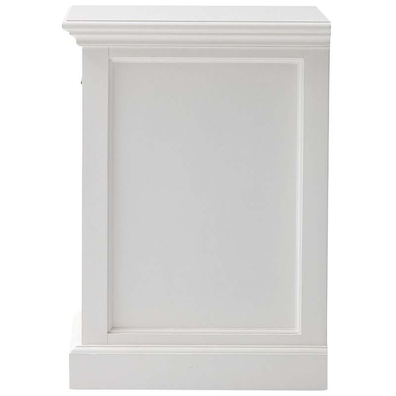 NovaSolo Halifax 1 Drawer Nightstand in Pure White