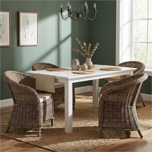 NovaSolo Halifax 71&quot Dining Table in Pure White