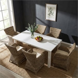 NovaSolo Halifax 79&quot Dining Table in Pure White