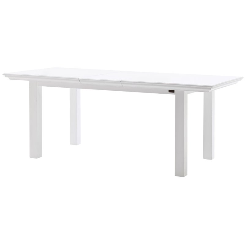 NovaSolo Halifax Dining Table with Extension in Pure White