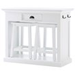 NovaSolo Halifax 3 Piece Kitchen Table Set in Pure White