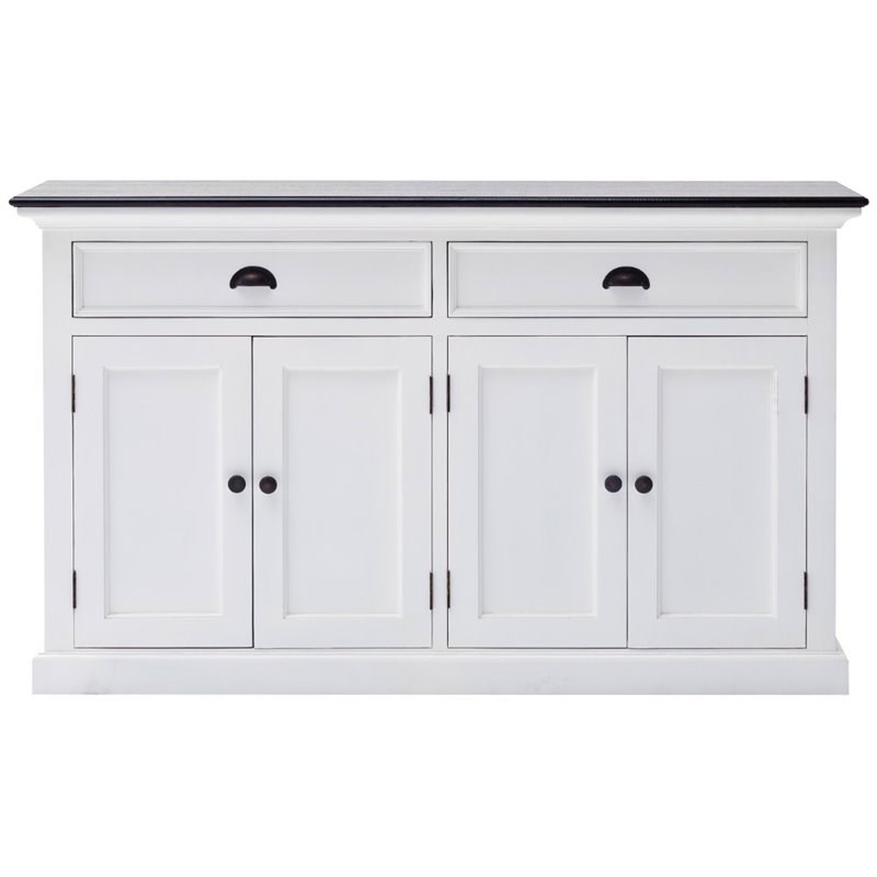 NovaSolo Halifax Contrast Classic Buffet in Pure White and Black