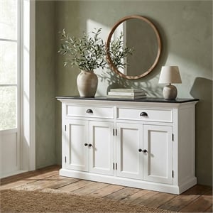 NovaSolo Halifax Contrast Classic Buffet in Pure White and Black