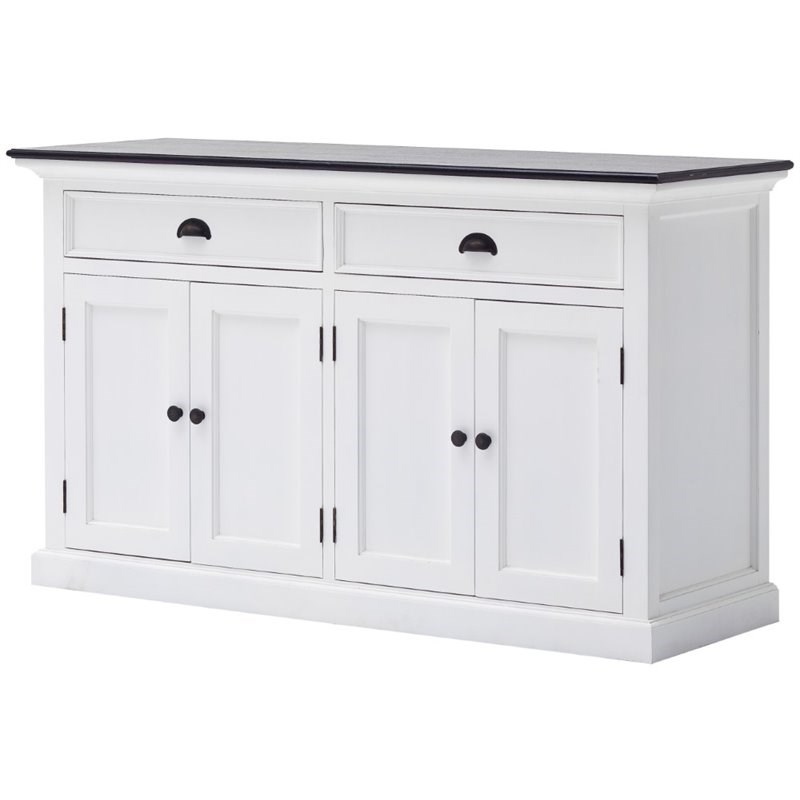 NovaSolo Halifax Contrast Classic Buffet in Pure White and Black
