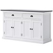 NovaSolo Halifax Contrast Classic Buffet in Pure White and Black