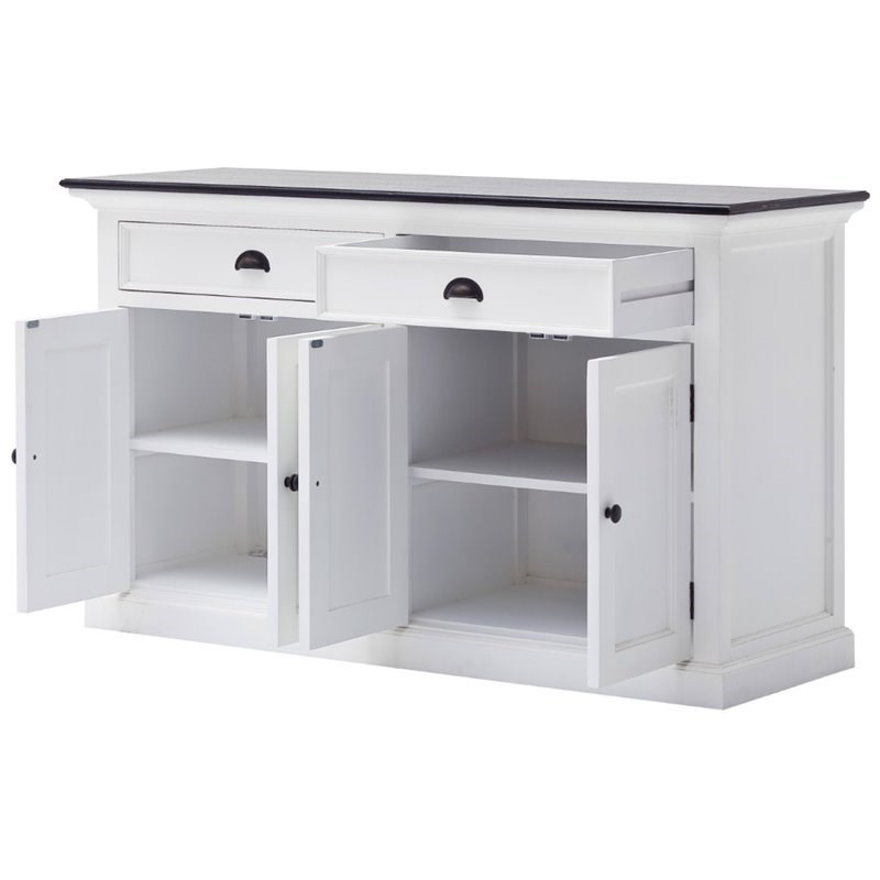 NovaSolo Halifax Contrast Classic Buffet in Pure White and Black