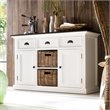 NovaSolo Halifax Contrast 2 Basket Buffet in Pure White and Black