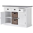 NovaSolo Halifax Contrast 2 Basket Buffet in Pure White and Black