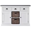 NovaSolo Halifax Contrast 2 Basket Buffet in Pure White and Black