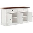 NovaSolo Halifax Accent Classic Buffet in Pure White and Dark Wood