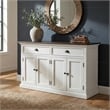 NovaSolo Halifax Accent Classic Buffet in Pure White and Dark Wood