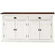 NovaSolo Halifax Accent Classic Buffet in Pure White and Dark Wood