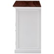 NovaSolo Halifax Accent 2 Basket Buffet in Pure White and Dark Wood