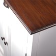 NovaSolo Halifax Accent 2 Basket Buffet in Pure White and Dark Wood