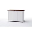 NovaSolo Halifax Accent 2 Basket Buffet in Pure White and Dark Wood